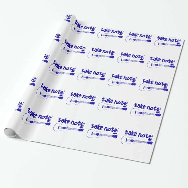 Papel De Regalo instrumento azul (Desenrollado)