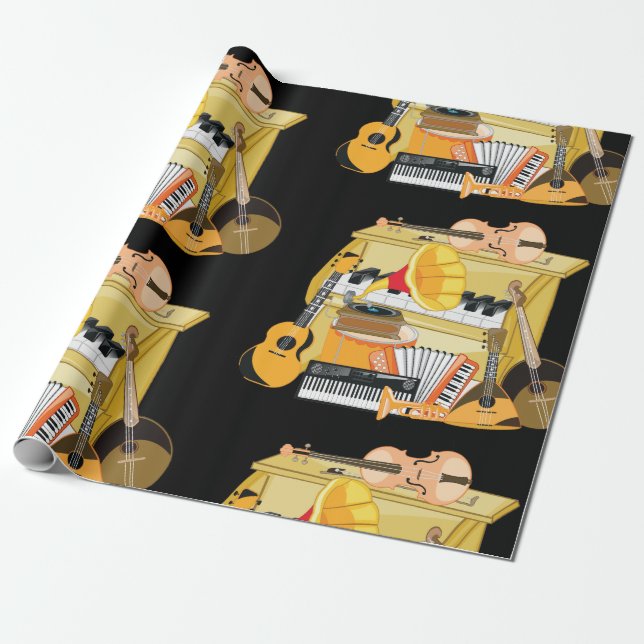 Papel De Regalo Instrumentos de música (Desenrollado)