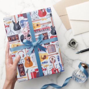 Papel De Regalo Instrumentos musicales del Partido del Cumpleaños 