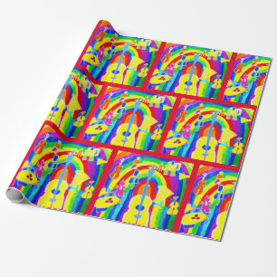 Papel De Regalo Instrumentos Musicales Música Arte Mexicano Arcoír
