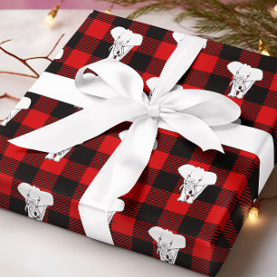 Papel De Regalo Intercambio de regalos de elefante blanco de cuadr