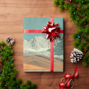 Papel De Regalo Interior surrealista con peces y paisaje iluminado