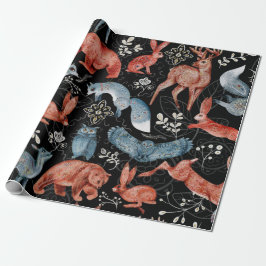 Papel De Regalo  Intricate woodland animals pattern