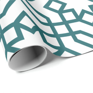 Papel De Regalo Intrincado patrón geométrico con interconexión tea