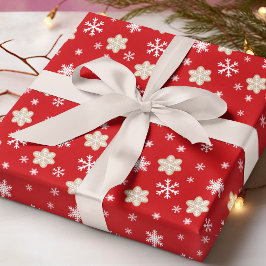 Papel De Regalo Invierno Copos de Nieve Cookies Vacaciones de Navi