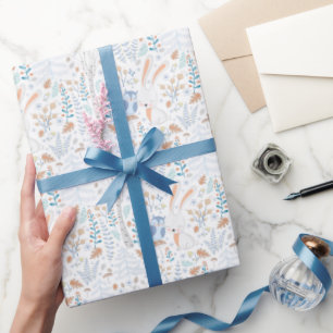 Papel De Regalo Invierno de los conejitos escandinavos