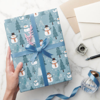 Papel De Regalo Invierno de los hombres de nieve