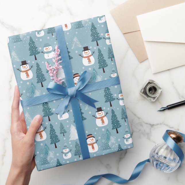 Papel De Regalo Invierno de los hombres de nieve (Regalar)