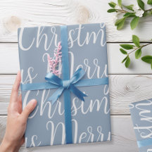 Invierno Dusty Blue Merry navidad