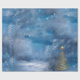 Papel De Regalo INVIERNO en un mágico país de las maravillas