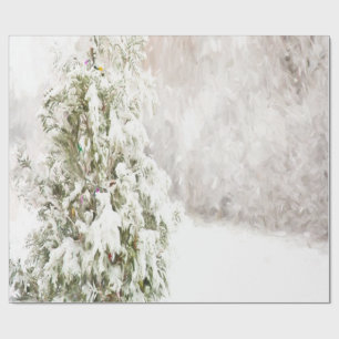 Papel De Regalo Invierno Maravilloso, Árbol de Pino, Día de Fiesta