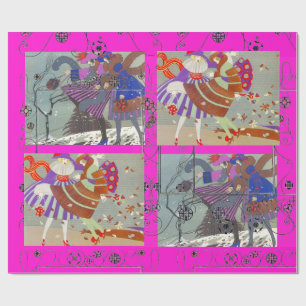 PAPEL DE REGALO INVIERNO Y CAÍDA MODA DE BELLEZA ART DECO