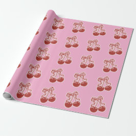 Papel De Regalo Invitación de cumpleaños número 16 de niñas Cherry