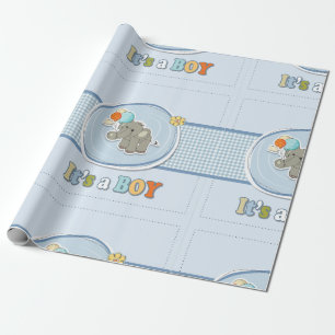 Papel De Regalo Invitación de niño pequeño elefante lindo