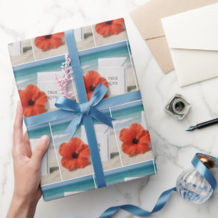 Papel De Regalo Invitación formal de bodas de playa en arena