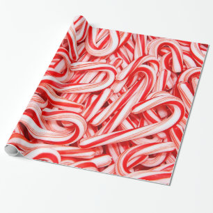 Papel De Regalo Invitaciones del navidad del bastón de caramelo d