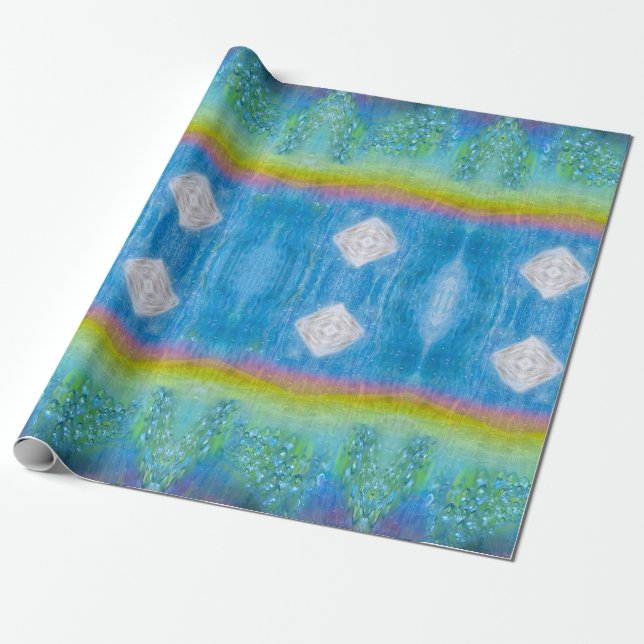 Papel De Regalo Iridescent, Sparkly, Rainbow Light (Desenrollado)
