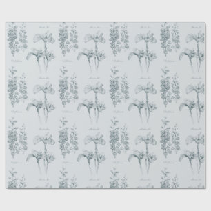 Papel De Regalo Iris y Delphinium Garden