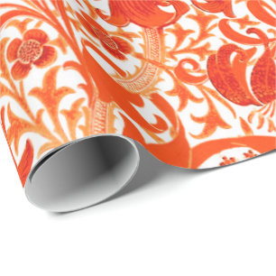 Papel De Regalo Iris y lirio, mandarina de William Morris