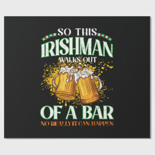 Papel De Regalo Irlandés bebiendo cerveza Día de San Patricio