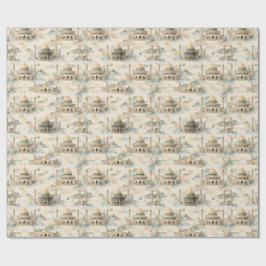 Papel De Regalo Islamic Gift Wrap Watercolor Eid Ramadan Hajj