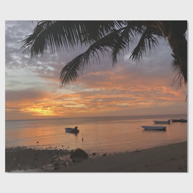Papel De Regalo Island Sunset (Superficie plana)