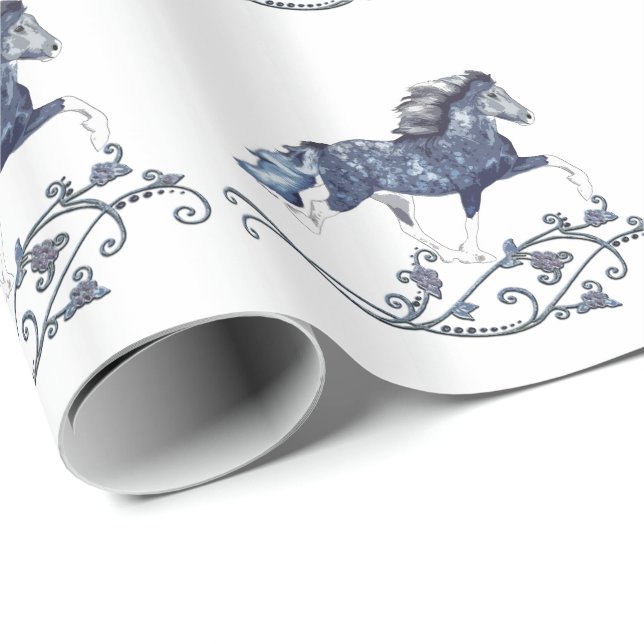 Papel De Regalo Islandés Mare Blámóða (Esquina del rollo)