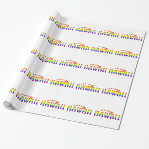 Papel De Regalo Islas del naranja de Hawaii del arco iris