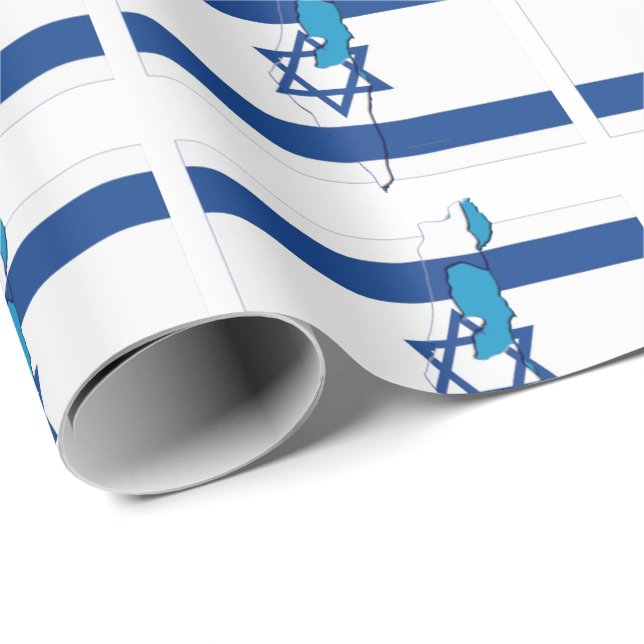 Papel De Regalo Israel | ESTRELLA DE DAVID | Bandera israelí (Esquina del rollo)