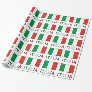 Papel De Regalo Italia y bandera italiana