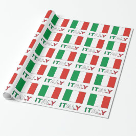 Papel De Regalo Italia y la bandera italiana enlosada