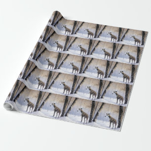 Papel De Regalo Italian Greyhound Deja que nieve Navidad