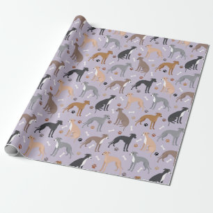 Papel De Regalo Italian Greyhound Dog Bones and Paws