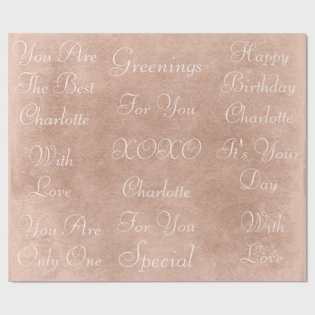 Papel De Regalo Ivory Grungy Velvet de Moda blanca personalizado (Superficie plana)