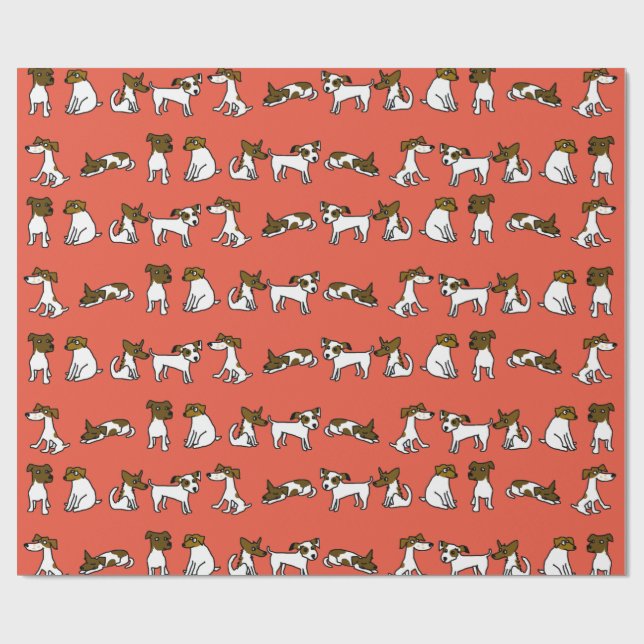Papel de regalo Jack Russell (Superficie plana)