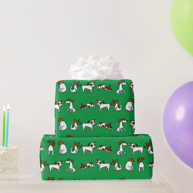 Papel de regalo Jack Russell (Regalos de fiesta)