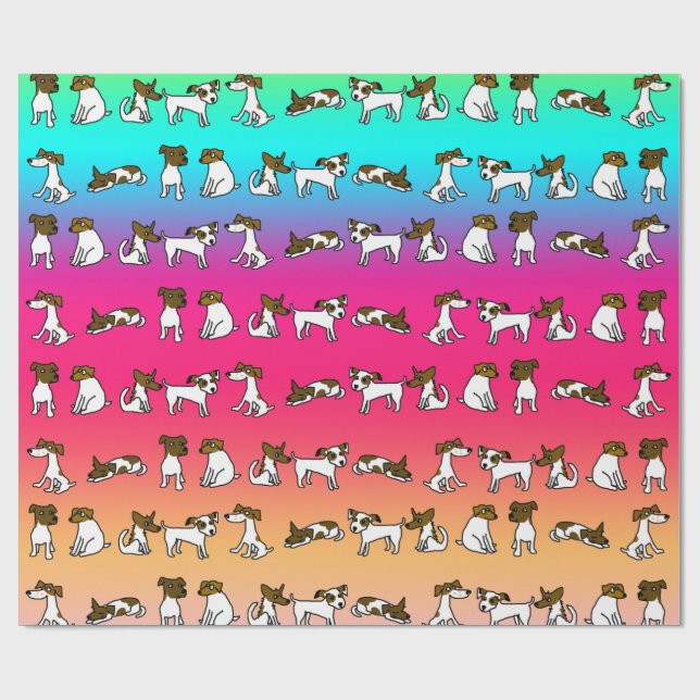 Papel de regalo Jack Russell (Superficie plana)