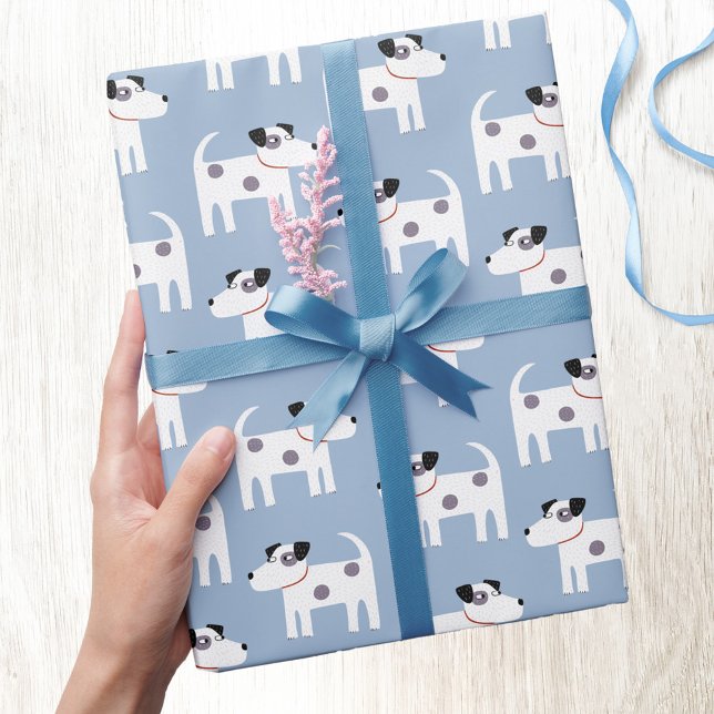 Papel De Regalo Jack Russell Parson Terrier Dog Pattern (Jack Russell Parson terrier dog pattern gift wrapping paper )