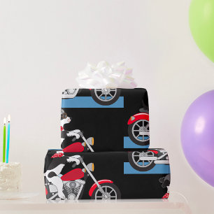 Papel De Regalo Jack Russell Terrier Perro Motero en Motocicleta R
