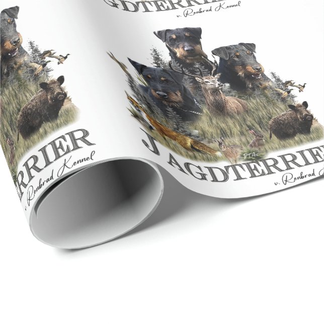 Papel De Regalo Jagdterrier (Esquina del rollo)