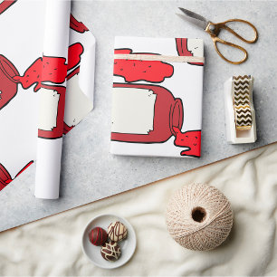 Papel De Regalo Jam Cute Rojo Jelly Jar derramado