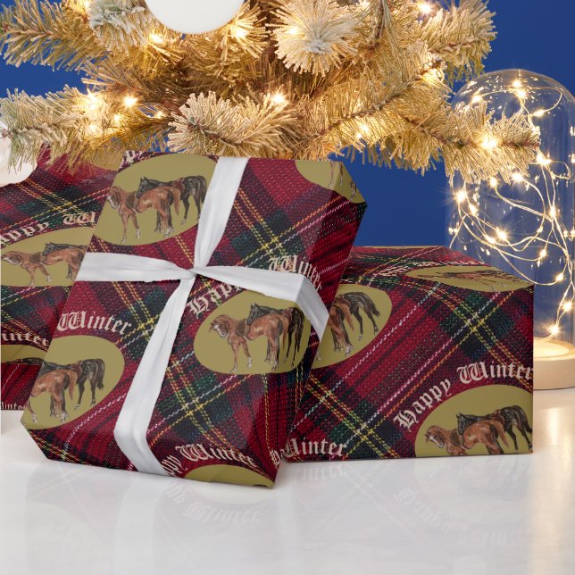 Papel De Regalo jamie and poppy green plaid (Vacaciones)