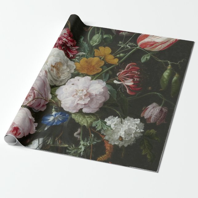 Papel De Regalo Jan Davidsz. De Heem - Vida fija con flores (Desenrollado)