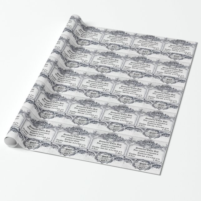 Papel De Regalo Jane Austen: Bola del estado de Pemberley (Desenrollado)