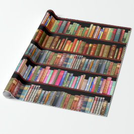 Papel De Regalo Jane Austen y su biblioteca antigua