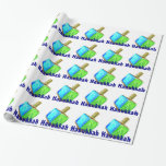 Papel De Regalo Jánuca Dreidels<br><div class="desc">¡Esto es un gran papel de embalaje para Jánuca!</div>