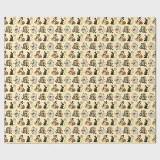 Papel De Regalo Japanese Halloween Kitsune Pumpkin Yokai Pattern