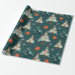 Papel De Regalo Japanese style Christmas tree and sloppy stroke<br><div class="desc">🎄🎨 Find a different wrapping paper with this oriental style Christmas tree design. With careless strokes as if made by a child. 🎄🎨 More designs in our collection of Christmas parties. Designs that emulate bed blankets and much more... </div>