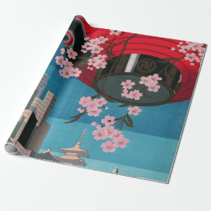 Papel De Regalo Japón Tokio Cartel de viaje japonés vintage