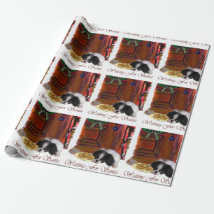 Papel De Regalo Japonés Chin que aguarda navidad